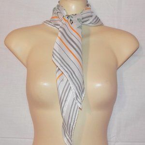 Vintage Morsly Scarf Yellow Green Blk Floral I001